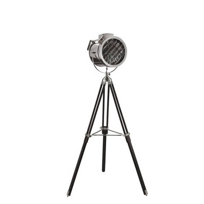 66" Novelty Metal Tripod Spotlight Lamp Black - Ore International