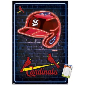 Trends International MLB St. Louis Cardinals - Neon Helmet 23 Unframed Wall Poster Prints - 1 of 4