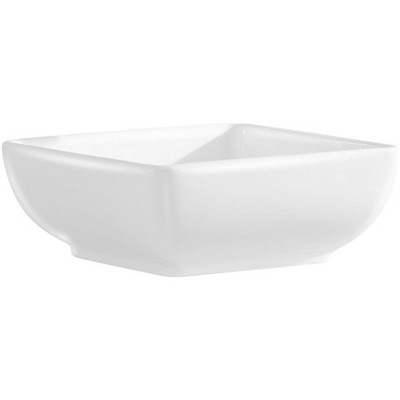 White Ceramic Square Vessel Bathroom Sink