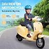 Electric Moped Scooter for Kids, 24V Kids Ride on Motorcycle, Max Up to 14MPH, with Rear Brake, LED Light, for Kids/Teens 8-12 - 2 of 4
