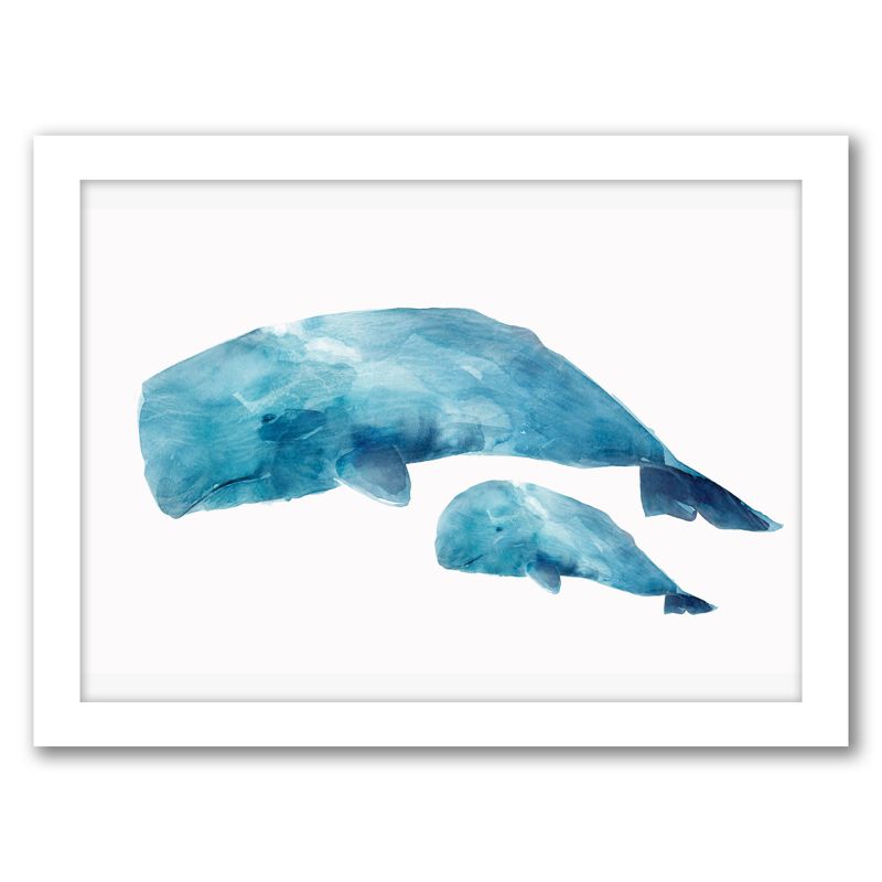 Americanflat Animal Minimalist Whale Baby By Pi Creative Art Framed Print Wall Art, 1 of 8