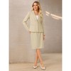 INSPIRE CHIC Women's Business Formal Blazer and Pencil Skirt Suit Set 2 Pcs - 4 of 4