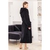 ADR Women's Robe, Plush Fleece Women's Bathrobe with Hood, Long Fluffy Fuzzy Bath Robe Pink Purple Plus Size - 4 of 4