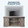 GustoWave Farmhouse TV Stand for TVs up to 65", Entertainment Center with Sliding Barn Doors & Adjustable Shelf for Living Room - 3 of 4