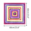 INSPIRE CHIC Women's Colorful Striped Satin Square Neck Scarves Neckerchief 1Pc - 3 of 4