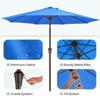 Hyleory 9'  Sunbrella with 8 ribs,Hyleory Tilt Market Patio Umbrella with Oval Ribs Iron Pole, Sturdy and Adjustable - 3 of 4