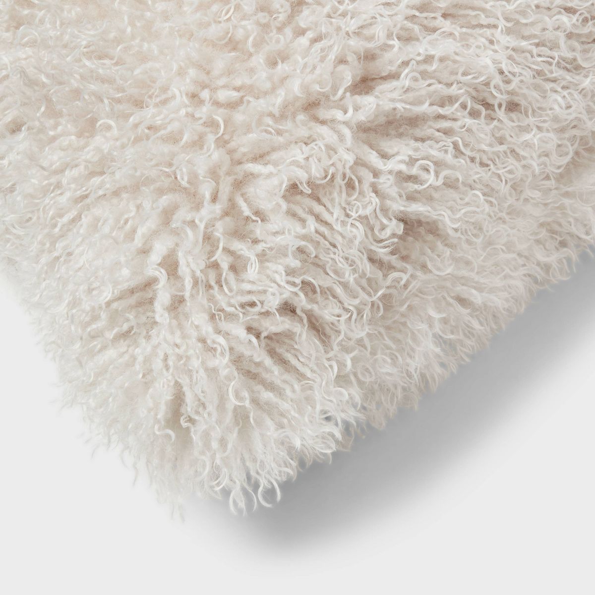 Euro Faux Mongolian Fur Decorative Throw Pillow - Threshold™ - thumbnail 4