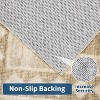 Solid Bordered Rug, Machine Washable Soft Geometric Throw Carpet, Non-Slip Low-Pile Indoor Floor Mat for Living Room, Bedroom, Office - 4 of 4