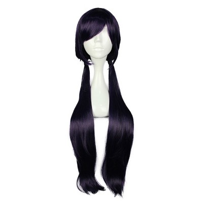 Unique Bargains Women's Wigs 33" Deep Blue with Wig Cap