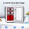 Morfone 6L / 8 Can mini Fridge for Bedroom, Car, Office & Dorm, AC100-120 V/DC 12 V Thermoelectric Cooler & Warmer for Skincare, Food, Drinks. - 3 of 4