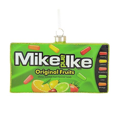 Kat + Annie Mike And Ike Original Fruit Candy - 1 Glass Ornament 3.00  Inches - Ornament Sweet Treat Candy Snack - 87886 - Glass - Green