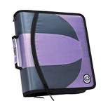 6pk 3" D Ring Zipper Binder with File Folder Light Purple - Case-it