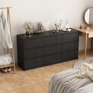 Hitow Chest of Drawers 9 Drawer Horizontal Dresser Wooden Dresser Minimalist Hidden Handle Design - 1 of 4