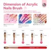 Saviland Kolinsky 5-Size Sculpt Set: #4/8/10/12/16 Acrylic Brushes for 3D Art & Extensions - Red Core Pro-Level Kit. (Size 4/8/10/12/16, Red) - 2 of 4