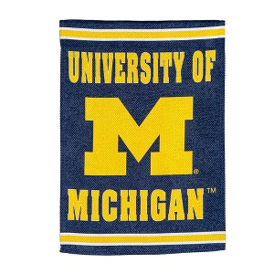 Evergreen University Of Michigan House Flag 28 x 44 Inches Outdoor Decor for Homes and Gardens - 1 of 4