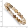 Black Bow Jewelry 8mm Neutral Color Agate Beaded Stretch Bracelet, 6.75 Inch - 4 of 4