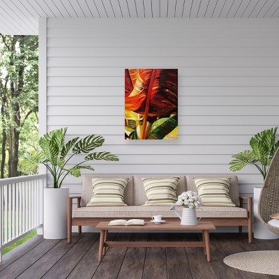 Suzanne Wilkins Vibrant Red and Orange Outdoor Canvas Print 14x19
