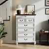 Whizmax 7-Drawer Farmhouse Dresser, 50" Tall Kids Chest of Drawers with Large Metal Handles, Wooden Organizer for Bedroom, Living Room, Closet - 2 of 4