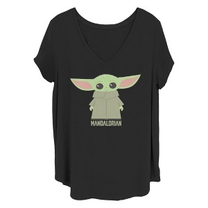Women's Star Wars: The Mandalorian The Child Cartoon Art T-Shirt - 1 of 4