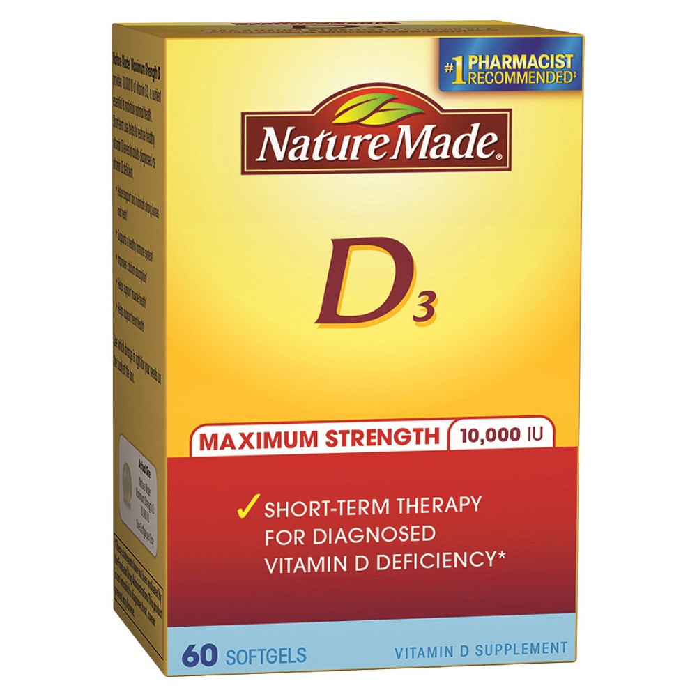 UPC 031604028886 product image for Nature Made Maximum Strength Vitamin D Dietary Supplement Softgels - 60ct | upcitemdb.com