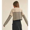 Women's Striped Pattern Sweater - MIOU MUSE L - 4 of 4