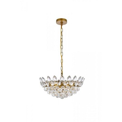 Elegant Lighting Emilia 18 inch pendant in brass