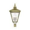 Livex Lighting Adams 4 - Light Post Light in  Antique Brass/Brushed Nickel - 2 of 4