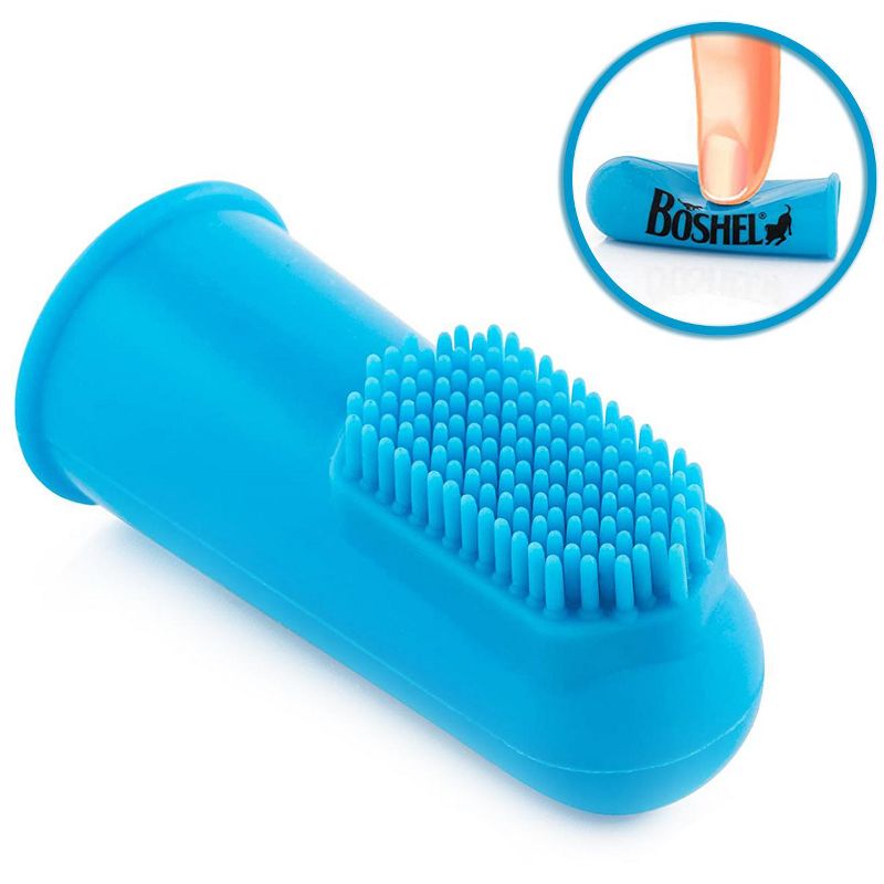 BOSHEL Dog Finger Toothbrush Set - 8 Pack Includes 6 Silicone Bristle + 2 Nylon Bristle Dog & Cat Toothbrushes - Kit for Small & Large Pets, 4 of 10