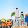 BEAFUP Utility Foldable Wagon Cart with Strapping System, 225 Lbs Capacity - All-Terrain 360° Wheels,for Beach,Shopping,Camping,Family Outings - 4 of 4