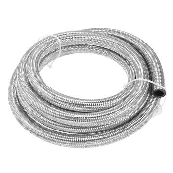 Unique Bargains 12an Fuel Hose An12 3/4 Universal Braided Nylon Stainless  Steel Cpe Oil Fuel Gas Line Hose Black 180inch Length : Target