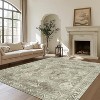 Abynow Diamond Distressed Persian Style Washable Indoor Rug - 3 of 4