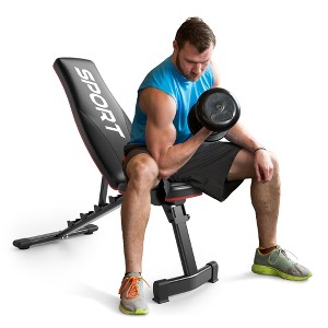 TROPOW Adjustable Weight Bench ¨C 660LB Capacity 5-Level Incline/Decline Foldable Exercise Bench for Home Gym & Full-Body Training (Black, 1-Pack) - 1 of 4