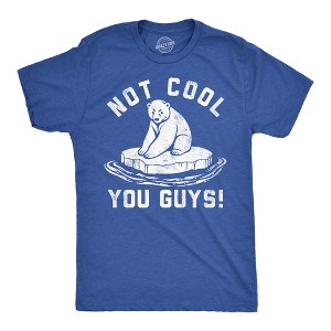 Mens Funny T Shirts Not Cool You Guys Sarcastic Polar Bear Tee For Guys - Crazy Dog Men's T Shirt - 1 of 4