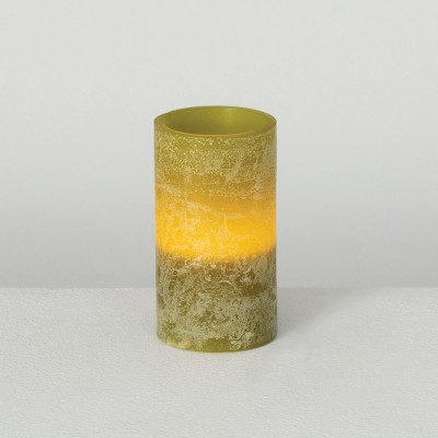 6"Sulivans Vance Kitira Timber LED Glow Candle
