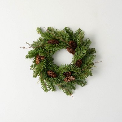 Sullivans Artificial Soft Touch Pine Christmas Accent Ring  Green  Indoor Christmas DÃƒÂ©cor