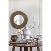 Dexmalle Round Gold And Black Wooden Accent Mirror With Woven Texture - 4 of 4