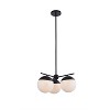 Elegant Lighting Eclipse 3 Lights Black Pendant With Frosted White Glass - 3 of 4