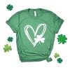 Simply Sage Market Women's Hand Drawn Heart With Shamrock Short Sleeve Graphic Tee - 2 of 2