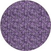 Purple Eggplant And Ivory Floral Washable Indoor Outdoor Area Rug - 4 of 4
