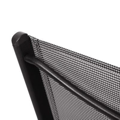 Set of 2 Gray Armless Folding Chairs with Black Steel Frames