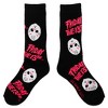 Friday The 13th Jason Voorhees Hockey Mask Men's Athletic Black Light Crew Socks - 2 of 4