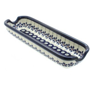 Blue Rose Polish Pottery 1517 Zaklady Corn on the Cob Plate - 1 of 1