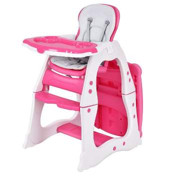 Costway Baby High Chair 3 in 1 Infant Table and Chair Set Convertible Play Table Seat Booster Toddler Feeding Tray