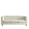 ChicFurnit Sofa Modern Velvet Button Tufted Square Arm 2 Seat / 3 Seat Sofa Comfortable and Stylish Seating Couches for Living Room, Gray/Beige/Beige - 4 of 4