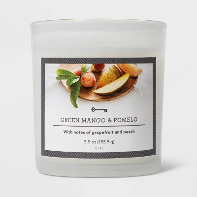 5.5oz Glass Jar Green Mango and Pomelo Candle - Threshold™