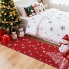 GustoWave  Washable Christmas Tree Snow Print Area Rug, Low Pile for Bedroom - 3 of 4