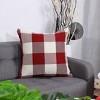 PiccoCasa Cotton Farmhouse Decor Checkers Square Cushion Throw Pillow Covers 1 Pc - 2 of 4