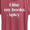 Women's - Instant Message - I Like My Books Spicy Short Sleeve Graphic T-Shirt - 2 of 4