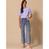 INSPIRE CHIC Women's Peter Pan Collar Contrast Color Trim Gingham Button Up Shirt - 3 of 4