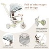 Whisen 7-in-1 Stroller & Baby Tricycle Baby Push Bike, Foldable Toddler Bike with Adjustable Handle, Canopy, Guardrail - 2 of 4